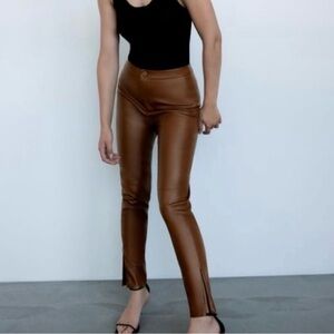 Zara Faux Leather Legging Pants Blogger Favorite